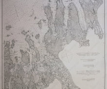 Load image into Gallery viewer, 1888 - Maine Nash Island To Schoodic Antique Chart Genuine Nautical