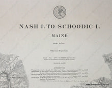 Load image into Gallery viewer, Genuine-Antique-Nautical-Chart-Nash-Island-to-Schoodic-Island--1888-U-S-Coast-and-Geodetic-Survey--Maps-Of-Antiquity