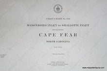 Load image into Gallery viewer, Genuine-Antique-Nautical-Chart-Masonboro-Inlet-to-Shallotte-Inlet-including-Cape-Fear-1909-U-S-Coast-and-Geodetic-Survey--Maps-Of-Antiquity