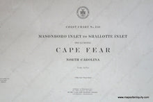 Load image into Gallery viewer, Genuine-Antique-Nautical-Chart-Masonboro-Inlet-to-Shallotte-Inlet-including-Cape-Fear-1909-U-S-Coast-and-Geodetic-Survey--Maps-Of-Antiquity