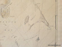 Load image into Gallery viewer, 1779 Circa - Des Barres’ Chart Of Plymouth Bay Antique Map Genuine