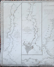 Load image into Gallery viewer, Antique black and white chart of the Black Sea with Crimea and Constantinople.