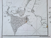 Load image into Gallery viewer, Antique black and white chart of the Black Sea with Crimea and Constantinople.