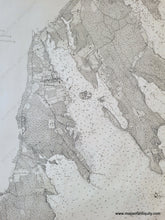 Load image into Gallery viewer, Antique black and white chart of the northern portion of Buzzards Bay