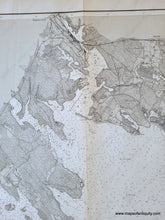 Load image into Gallery viewer, Antique black and white chart of the northern portion of Buzzards Bay