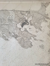 Load image into Gallery viewer, Antique black and white chart of the northern portion of Buzzards Bay