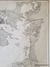 Load image into Gallery viewer, Antique black and white chart of the northern portion of Buzzards Bay