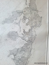 Load image into Gallery viewer, Antique black and white chart of the northern portion of Buzzards Bay
