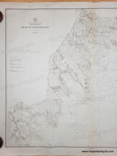 Load image into Gallery viewer, Black and white chart showing Buzzards Bay with the beginnings of the Cape Cod Canal. Includes some topographic details along the coast.