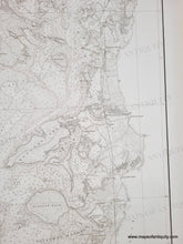Load image into Gallery viewer, Falmouth Islands detail. Black and white chart showing Buzzards Bay with the beginnings of the Cape Cod Canal. Includes some topographic details along the coast.
