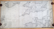 Load image into Gallery viewer, 1879 - Chart of the English Channel, the Bristol, and part of the St. George's Channels including the South and South west Coasts of Ireland - Genuine Antique Chart