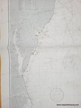 Load image into Gallery viewer, 1890 - Atlantic Coast of the United States, Buzzards Bay to Cape Lookout - Genuine Antique Chart