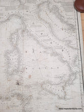 Load image into Gallery viewer, 1856 - Untitled Chart of the Mediterranean Ocean, from the Atlantic to Italy - Genuine Antique Chart