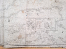 Load image into Gallery viewer, 1856 - Untitled Chart of the Mediterranean Ocean, from the Atlantic to Italy - Genuine Antique Chart