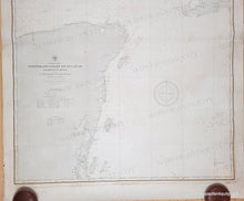 Load image into Gallery viewer, 1888 - Central America, Northeast Coast of Yucatan, Progreso to Belize with Yucatan Channel and Campeche Bank - Genuine Antique Chart