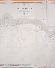 Load image into Gallery viewer, 1870 - The North Coast of the Gulf of Mexico, Sheet 1. From St Marks River to Barataria Bay - Genuine Antique Chart
