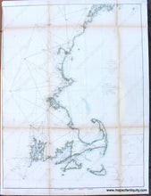 Load image into Gallery viewer, 1865 - Northeast Coast, United States Coast Survey, Sketch A, Shewing the progress of the Survey in Section No. 1 From 1844 to 1854 - Antique Chart