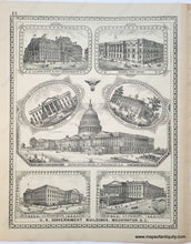 Load image into Gallery viewer, 1883 - Tunison’s Massachusetts Connecticut And Rhode Island Verso: Us Government Buildings In
