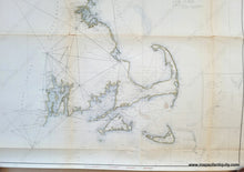 Load image into Gallery viewer, 1855 - Sketch A Shewing The Progress Of Survey In Section No. 1 1844 To Antique Chart Genuine Report