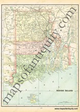 Load image into Gallery viewer, 1900 - New Hampshire Verso: Rhode Island And Connecticut Antique Map Genuine Printed-Color