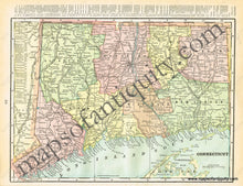 Load image into Gallery viewer, 1900 - New Hampshire Verso: Rhode Island And Connecticut Antique Map Genuine Printed-Color