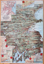 Load image into Gallery viewer, Antique-Map-Bird's-Eye-View-New-England-street-railroad-railway-rail-road-way-trolley-1904-1900s