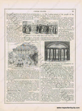 Load image into Gallery viewer, 1848 - New England- Verso Washington Dc Engravings Antique Map Genuine Printed-Color