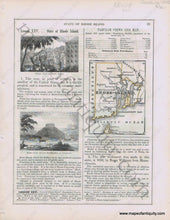 Load image into Gallery viewer, 1848 - State Of Connecticut Verso Rhode Island Antique Map Genuine Printed-Color