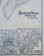 Load image into Gallery viewer, Genuine-Antique-Folding-Railroad-Map-Boston-&-Maine-Railroad-and-Connections-c.-1900-Boston-&-Maine-Railroad-Maps-Of-Antiquity