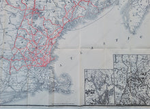 Load image into Gallery viewer, Genuine-Antique-Folding-Railroad-Map-Boston-&-Maine-Railroad-and-Connections-c.-1900-Boston-&-Maine-Railroad-Maps-Of-Antiquity