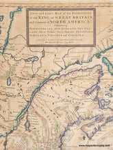 Load image into Gallery viewer, Genuine-Antique-Map-Moll-Beaver-Map-A-New-and-Exact-Map-of-the-Dominions-of-the-King-of-Great-Britain-on-ye-Continent-of-North-America-1733-Moll-Maps-Of-Antiquity