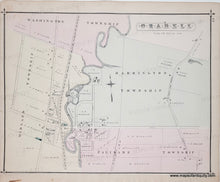 Load image into Gallery viewer, Antique Map with original hand-coloring in tones of yellow, green, pink.
