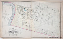 Load image into Gallery viewer, Antique Map with original hand-coloring in tones of yellow, green, pink.