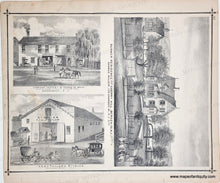 Load image into Gallery viewer, Collection of antique illustrations featuring different buildings and scenes.