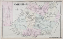Load image into Gallery viewer, Antique Map with original hand-coloring in tones of yellow, green, pink.