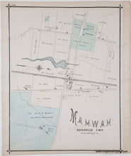 Load image into Gallery viewer, Antique Map with original hand-coloring in tones of yellow, green, pink.