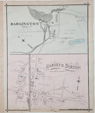 Load image into Gallery viewer, Antique Map with original hand-coloring in tones of yellow, green, pink.