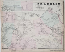 Load image into Gallery viewer, Old map of Franklin Township with various labeled areas and boundaries. Now Wyckoff
