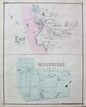 Load image into Gallery viewer, 1876 - Lodi Woodridge And Township (Nj) Antique Map Genuine Hand-Colored Maps Engravings