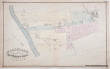 Load image into Gallery viewer, Antique map of Kingsland and lyndhurst Township, with labeled streets and boundaries. Antique Map with original hand-coloring in tones of yellow, green, pink.