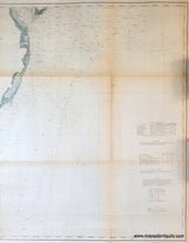Load image into Gallery viewer, 1874 - (Virginia, Maryland, Delaware coasts) General Chart of the Coast No. IV. From Cape May to Cape Henry - Antique Coast Chart