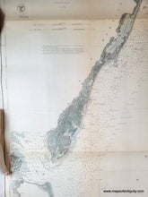 Load image into Gallery viewer, 1874 - (Virginia, Maryland, Delaware coasts) General Chart of the Coast No. IV. From Cape May to Cape Henry - Antique Coast Chart