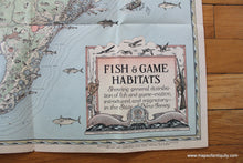 Load image into Gallery viewer, 1933 - Fish & Game Habitats --In The State Of New Jersey Antique Map Genuine Folding Printed-Color