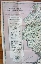 Load image into Gallery viewer, 1933 - Fish & Game Habitats --In The State Of New Jersey Antique Map Genuine Folding Printed-Color