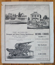 Load image into Gallery viewer, 1876 - City Of Salem Co. N.j. Antique Map Genuine Hand-Colored