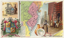 Load image into Gallery viewer, Antique-Chromolithograph-Map-New-Jersey-1890-Arbuckle-1800s-19th-century-Maps-of-Antiquity