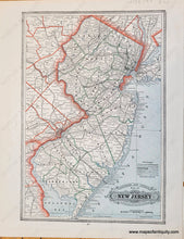Load image into Gallery viewer, Genuine-Antique-Map-Railroad-and-County-Map-of-New-Jersey-verso-Pennsylvania-1883-Cram-Maps-Of-Antiquity