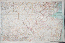 Load image into Gallery viewer, Map of central new jersey with roads and boundaries, featuring a visible website address at the bottom. original colors of red yellow and blue