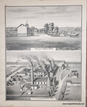 Load image into Gallery viewer, Engraving of a factory and surrounding area