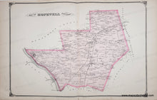 Load image into Gallery viewer, Antique Map of Hopewell Township with original color pink outline on a white background